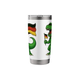 Trex Dinosaur Germany Flag Boys Girls Kids Stainless Steel Insulated Tumbler