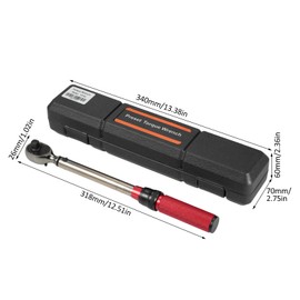 3/8-inch Drive Click Torque Wrench 72-Tooth Dual-Direction Reversible Torque Wrench with Buckle for Bike Moto Car Maintenance (3.69-44.28ft.lb/5-60N.m)