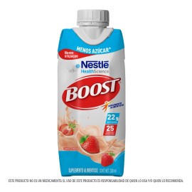 Pack X12 Cajas De Suplemento Boost Menos Azúcar Fresa 330ml