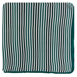 KicKee Pants Print Knitted Toddler Blanket, Ultra Silky Soft Baby Blankets, Made from Viscose from Fabric, Security Blanket, Simply Grab and Go (Wildlife Stripe - One Size)