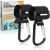 com-four® 2 x Pram Hooks with Non-Slip Rubber Nubs for