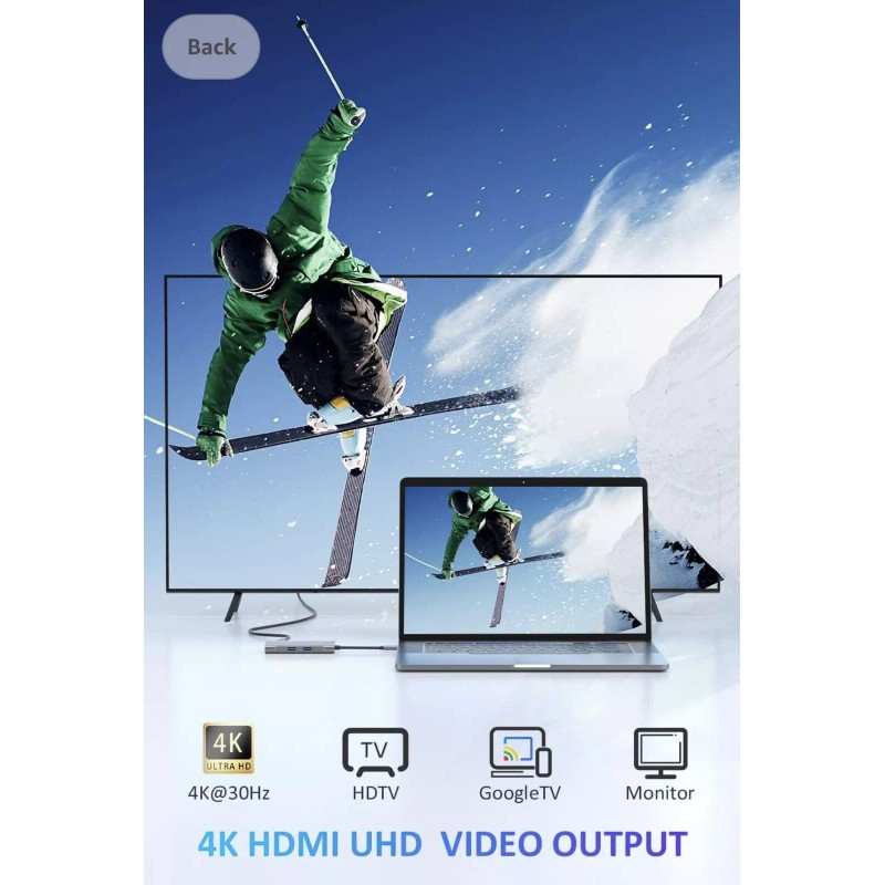 UtechSmart GN33A2 6 in 1 USB C to HDMI Adapter