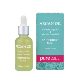 PURECODE Rainforest Mist Certified 100% Pure Moroccan Organic Argan Oil - 30ml Cold Pressed, All Natural, Anti-Aging Moisturizer For Skin, Hair & Nails
