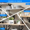 EOGRFW Pack of 6 Shelf Brackets Black Metal