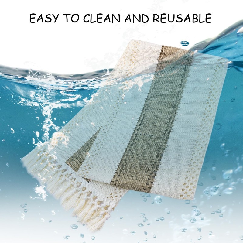 EPCDBBRT 1 Piece Woven Table Runner, Tassel Table Runner, Table