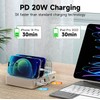 4 Port USB Charging Station for Multiple Devices, Detachable Desktop