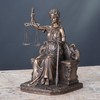Lady Justice Seated with Scales and Sword Statue Le Justica