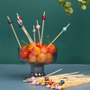 100Pcs Cocktail Sticks for Food Biodegradable Fruit Stick Bamboo Skewers