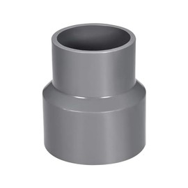 TOP-VIGOR PVC Reducing Coupling Hub by Hub 50mm x 63mm Pipe Fitting Adapter Connector Grey, Duct Reducer Pipe Fitting for Water Supplies Build