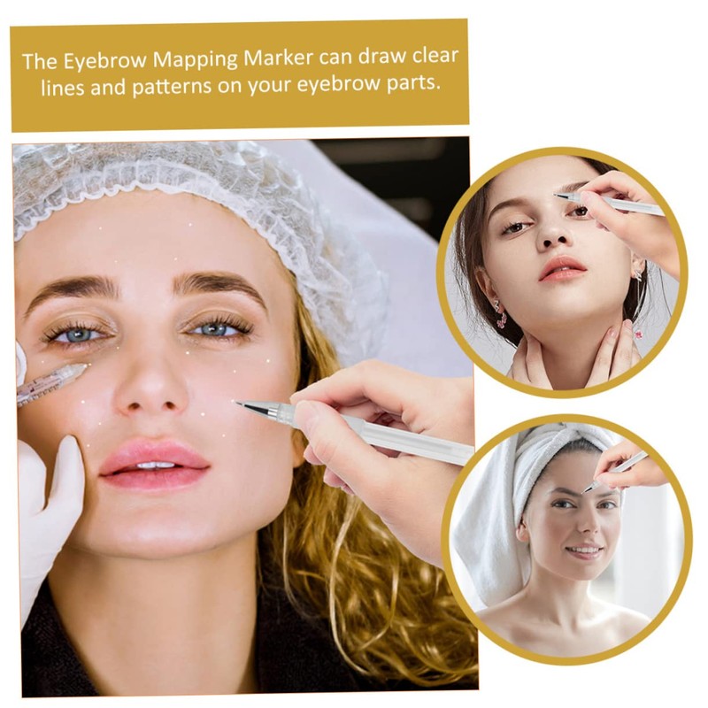 Mobestech 3pcs Skin Marker Eyebrow Marker Microblading Outline Pen Eyebrow