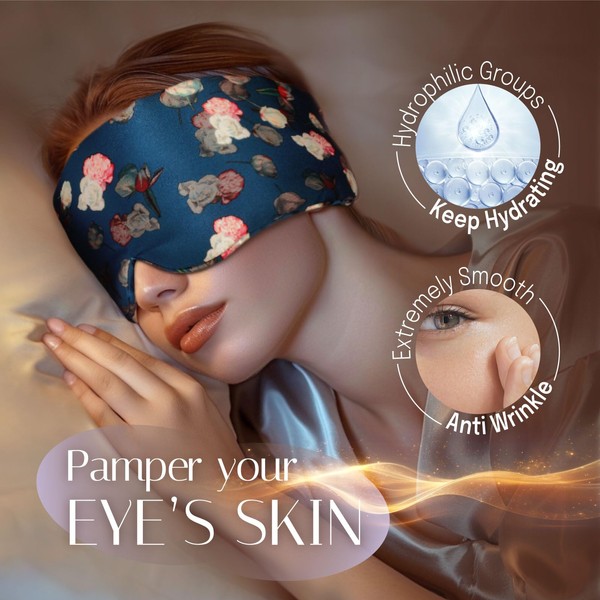 OLESILK Silk Sleep Mask Soft Pressureless: 100% Mulberry Silk for