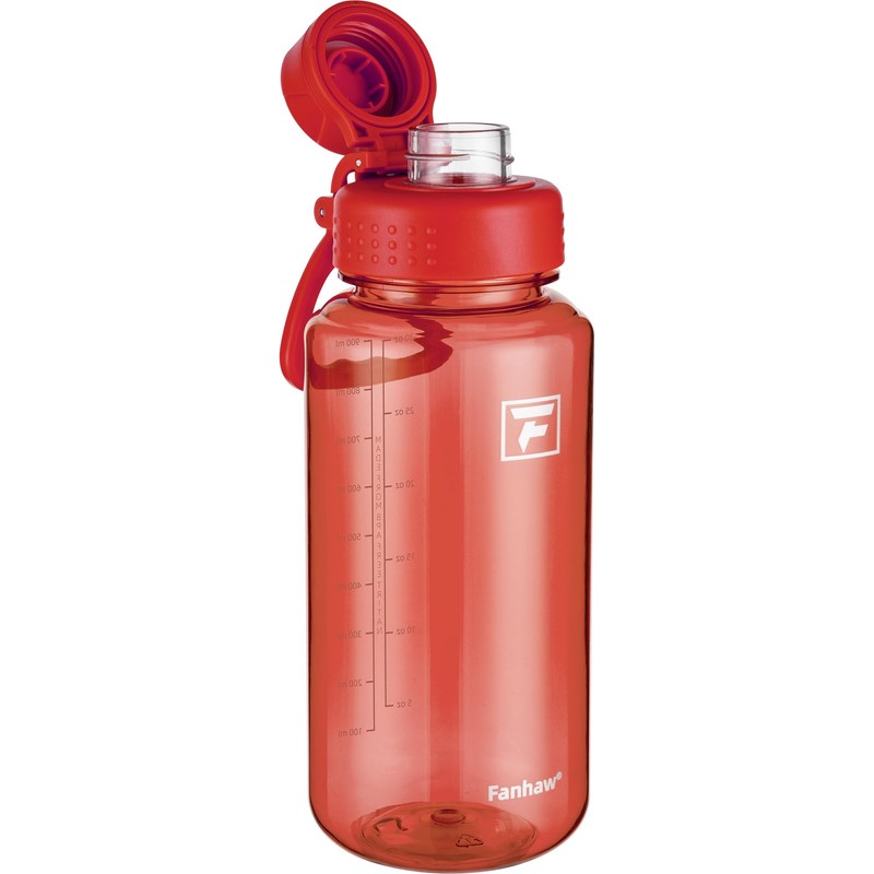 Fanhaw 32 oz Clear BPA-Free Tritan Water Bottle with Fast-Flow