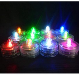 Zhiweikm Home Decorations LED Tea Candles Bulb Battery Operated Flameless for Seasonal & Festival Celebration, Pack of 12, Electric Fake Candle in Multi-Color Flashing and Wave Open