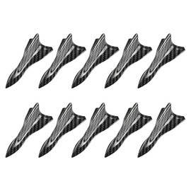 UHANBUT 10PCS Car Diffuser Shark Fin Set, Mini Fashion Self-Adhesive Air Vortex Generator Shark Fin Antenna Kit, Car Exterior Decoration Accessories for Bumper Roof Tail Wing Spoiler (Carbon Fiber)