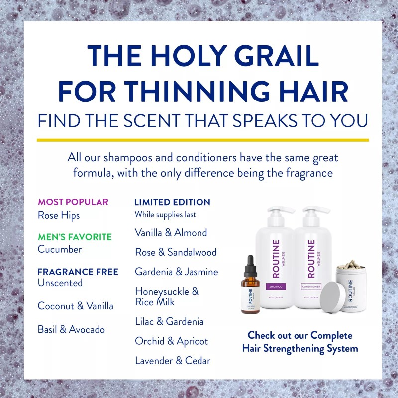 Routine Wellness Anti-Thinning Shampoo and Conditioner Set for Thinning Hair