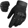 WESTWOOD FOX WFX Motorcycle Gloves for Women Men Hard Ankle Full Finger Touch Screen Motorcycle Gloves for Cycling Black (Black, 2XL)
