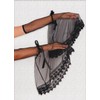 L'VOW Women's 1 Pair Gothic Sleeves Black Witch Gloves Victorian