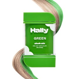 Hally Hair Color de Cabello Temporal, Sombra Stix(Verde) - 12 Ml Tiza Lavable para Cabello para Niños, Adolescentes y Adultos - Tinte para Cabello Pop Of Color Un Día para Festivales, Eventos Deportiv