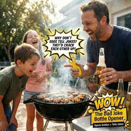 Funny Dad Joke Bottle Opener – Talking Bottle Opener with Classic Dad Jokes | Best Gift for Dad, Men, Him | Stocking Stuffer, Christmas, Father’s Day