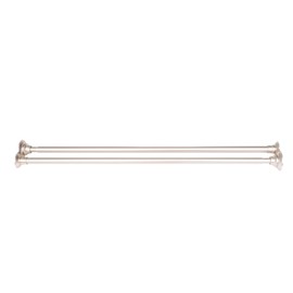 72 in. Adjustable 72-Inch Double Shower Curtain Rods, Brushed Nickel