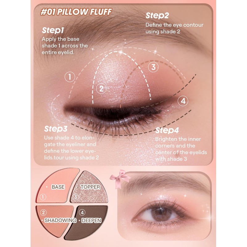 SHEGLAM Daydreamer Mini Palette 4 Colors Eyeshadow Palette - Pillow