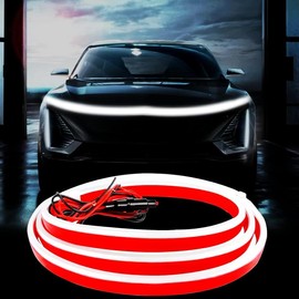 Dynamic Scan Start-Up Effect Car LED Hood Light Strip 70" 12V Waterproof Universal For Cars SUVs Trucks Bright White Durable Easy Installation - Color: White, Size: 70 Inches