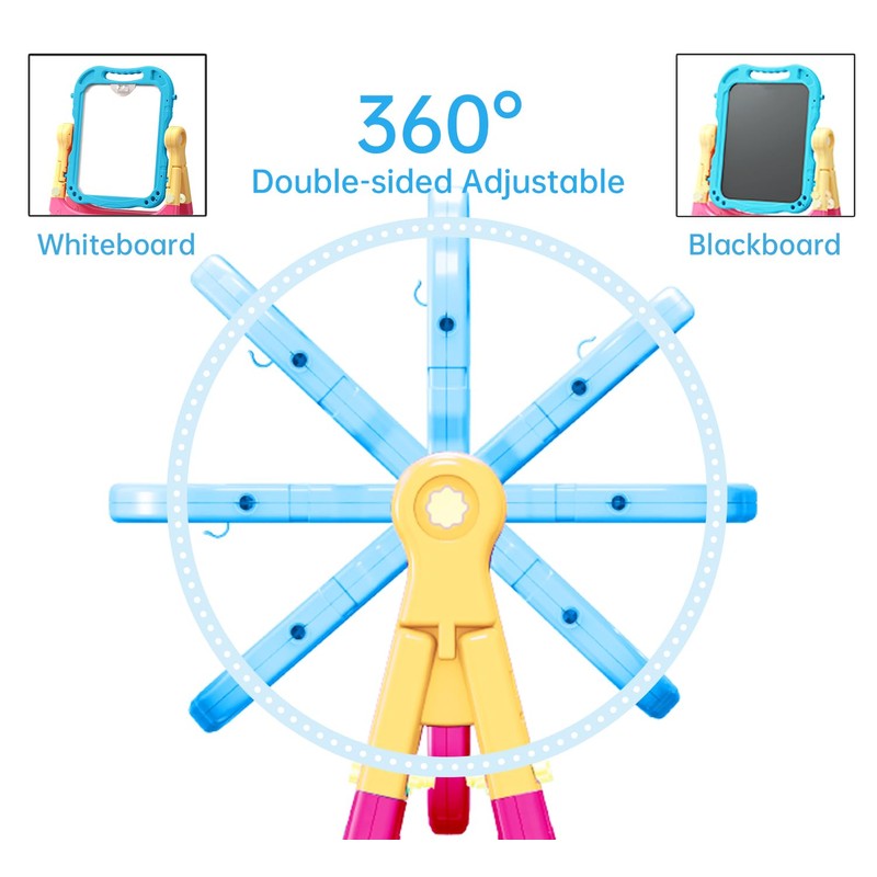 Juivin Art Easel for Kids Double Sided Magnetic Drawing Board