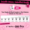 PRO DIY Eyelash Extension Kit, Individual Eyelash Kit with 280