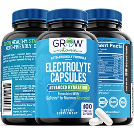 Dr. Berg Electrolyte Capsules - Electrolyte Supplements for Supporting Energy, E