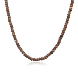 ONBRIG Puka Shell Necklace Men Summer Surfer Necklace Seashell Necklaces for Women Beach Necklaces for Men Beach Jewelry (Brown coconut shell)