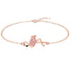 LOVGIFSET Flamingo Bracelet Sterling Silver Flamingo Bracelets for Women Rose