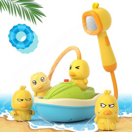 Bath Toy, Duck Electric Baby Bath Toy with Shower Head, Water Toy Children, Baby Bath Toy, Children's Water Shower Bath Toy, Gift for Boys Girls Birthday