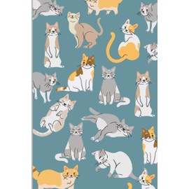  Dotted Notebook with Cats, 160 pages, 6x9 inches