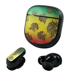 MightySkins Glossy Glitter Skin Compatible with Bose QuietComfort Earbuds II (2022) - Rasta Lion | Protective, Durable High-Gloss Glitter Finish | Easy to Apply and Change Styles | Made in The USA