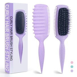 Cepillo para cabello rizado para desenredar, dar forma y definir rizos, ondas y bucles en cabellos ligeros, húmedos o secos, para mujeres y hombres. Reduce el enredo y define los rizos.