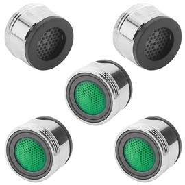 Juvielich Faucet Aerators 20mm 13/16" Faucet Aerator Male Kitchen Sink Aerator Flow Restrictor Replacement Parts, Sink Faucet Male Thread Faucet Filter With Shell And Gasket For Bathroom Kitchen 5PCS