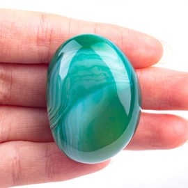 UU UNIHOM Rose Quartz Thumb Worry Stone Natural Chakra Reiki Polished Oval Pocket Palm Stone for Anxiety Stress Relief Therapy