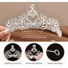 Yheahin Wedding Crystal Tiara for Women Elegant Bridal Pearl Rhinestone