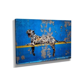 Banksy Art Canvas Wall Art Home Decor Pre-Stretched Canvas - Various Sizes (18in x 24in Gallery Wrapped, Banksy - Bronx Zoo Leopard)