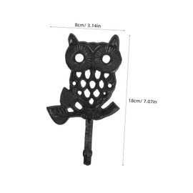 Operitacx Decorative Owl Hanger Vintage Cast Iron Wall Hook for Entryway Kitchen Bathroom Charming Key Holder for Wall Durable Versatile Rustic Metal Accessory