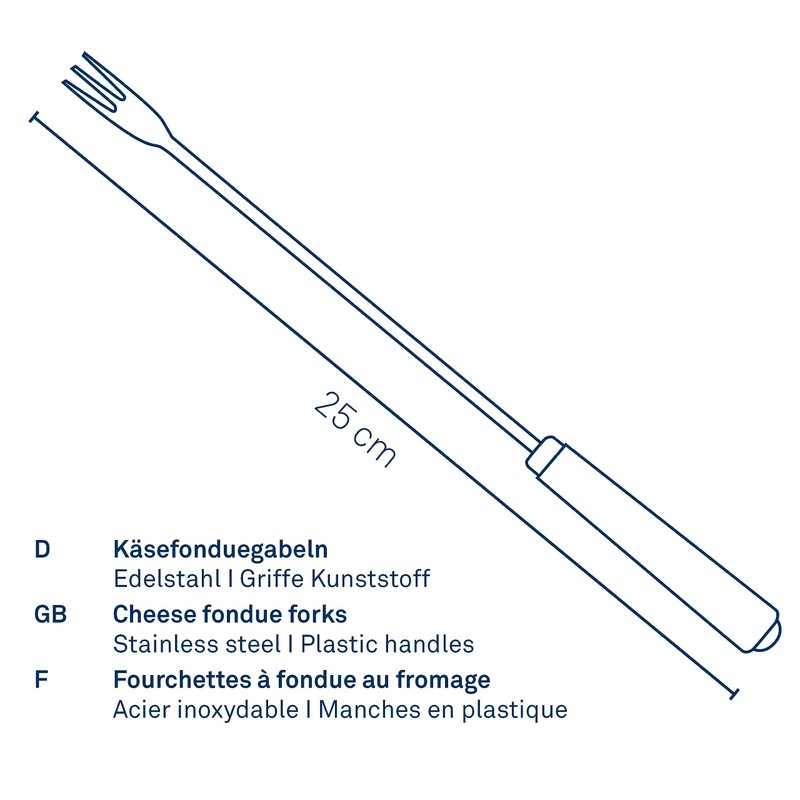 Kela Morena 79314 Cheese Fondue Forks 6-Piece Set