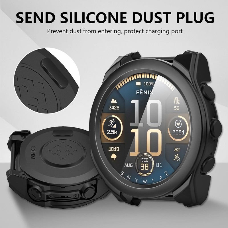 Suoman 1+2 Pack for Garmin Fenix 8 47mm Screen Protector