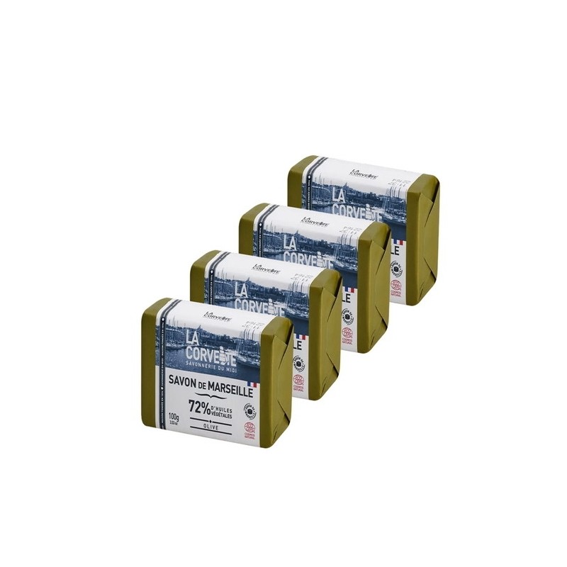 France Marseille Olive Block Set 100gx4 / 프랑스 마르세유 올리브