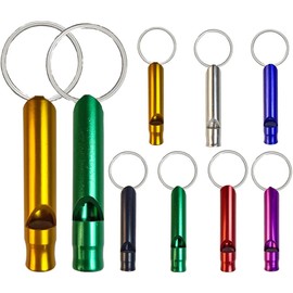SiaCroly 35 Pcs Emergency Survival Whistle, Outdoor Survival Whistle, Outdoor Camping Whistle, Aluminum Survival Whistle, Suitable for Emergency, Dog Walking, Training, Outdoor Camping(7 Color)
