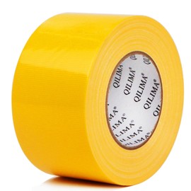 QILIMA Duct Tape Extra Strong Yellow 75 mm x 55 m Fabric Tape Waterproof Tape 1 Roll