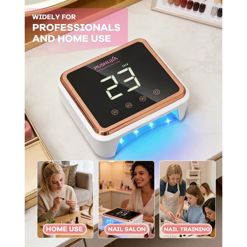 Professional Rechargeable UV LED Nail Lamp,Cordless UV Nail Dryer for