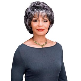 GOLDIE (Foxy Silver) - Synthetic Full Wig in 1B