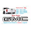 Auto GMC Rear Tailgate Gloss Black White GMC Emblem GMC