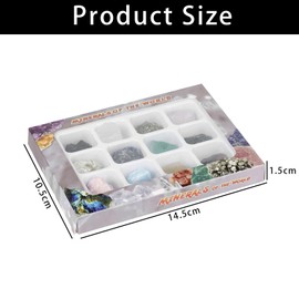 12 PCS BMYUK Healing Crystals Gemstones Natural Rocks and Minerals Chakra Stone for Reiki Bulk Raw Meteorite for Home Decorate Beginners Gifts Meditation