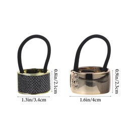 Healeved 12Pcs Ponytail Hair Ties Stylish Elastic Hair Holders for Women Versatile Ponytail for Thick Long Hair Beautifully Designed Hair Accessories